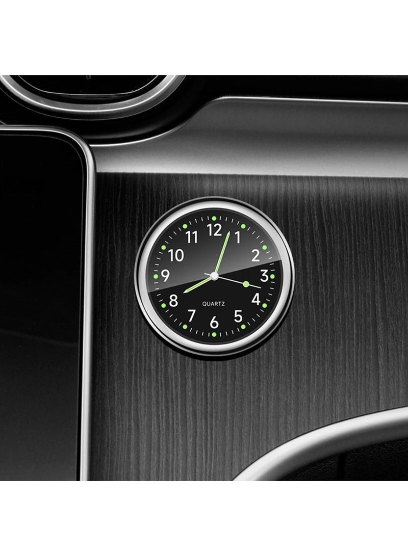 ساعة للسيارة تناظرية بتصميم جذاب باللون الأسود إضافة مميزة لاكسسوار السيارة و ديكور السيارة الداخلي - Image 4